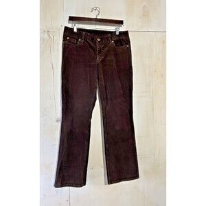 J Crew Favorite Fit Womens Sz 10S Chocolate Brown Corduroy Pants Y2K